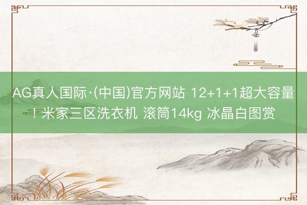AG真人国际·(中国)官方网站 12+1+1超大容量! 米家三区洗衣机 滚筒14kg 冰晶白图赏