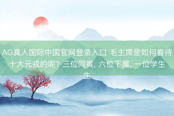 AG真人国际中国官网登录入口 毛主席是如何看待十大元戎的呢? 三位同寅， 六位下属， 一位学生