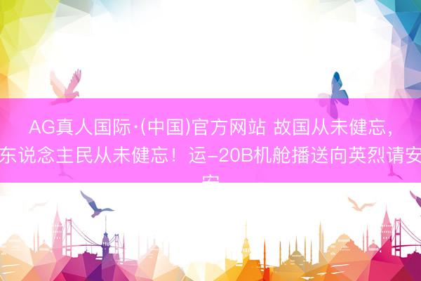 AG真人国际·(中国)官方网站 故国从未健忘，东说念主民从未健忘！运-20B机舱播送向英烈请安