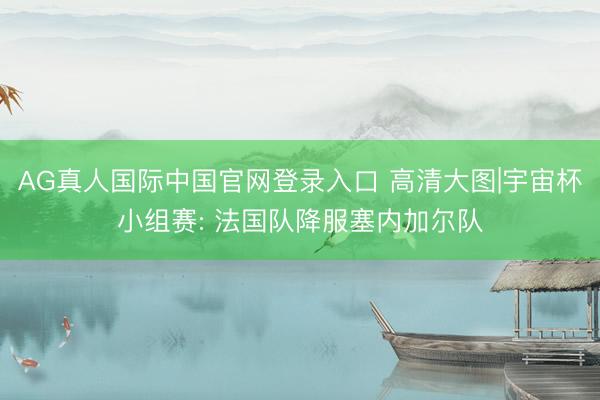 AG真人国际中国官网登录入口 高清大图|宇宙杯小组赛: 法国队降服塞内加尔队