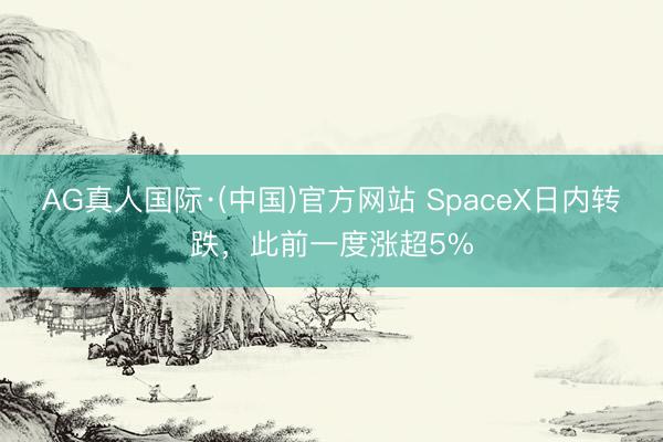 AG真人国际·(中国)官方网站 SpaceX日内转跌，此前一度涨超5%